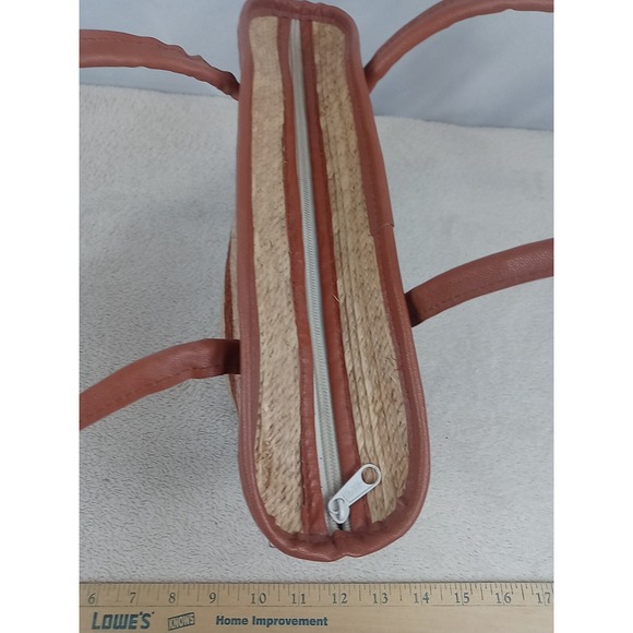 Vintage Fashion Straw Handbag Woven Rattan Top Handle‎ Bag Small Wicker Purse - Picture 5 of 11